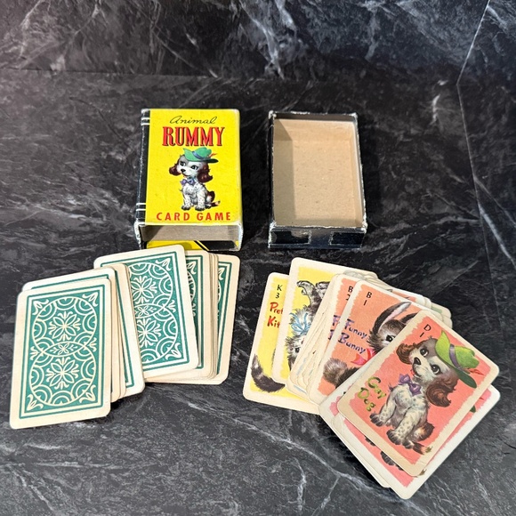 Four Vintage Games (Cards and Blocks) - Picture 4 of 15